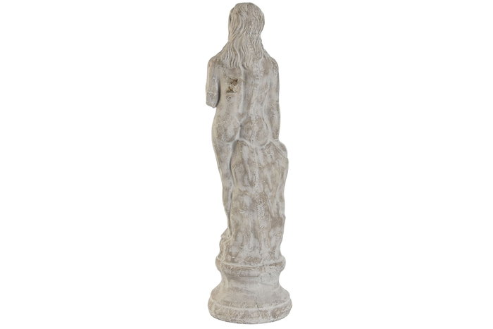 DKD Home Decor Figura de Mujer en Cemento Gris Desgastado