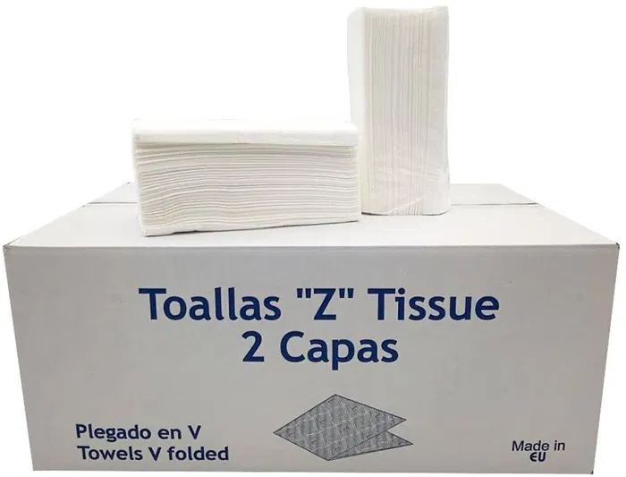 Dahi Toalla Secamanos Papel Z Ecopasta 2 Capas Caja 20 Paquetes 200 Unidades