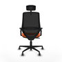 PIQUERAS Y CRESPO Silla de oficina Mardos con mecanismo Sincro, Naranja y Negro