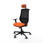 PIQUERAS Y CRESPO Silla de oficina Mardos con mecanismo Sincro, Naranja y Negro