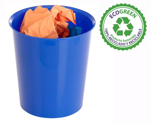 Archivo 2000 Papelera Ecogreen Azul 18 Litros