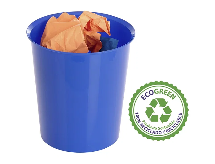 Archivo 2000 Papelera Ecogreen Azul 18 Litros