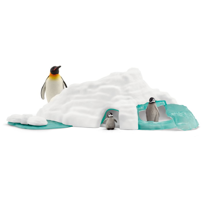 Schleich Familia de pingüinos en el témpano de hielo Wild Life 42661