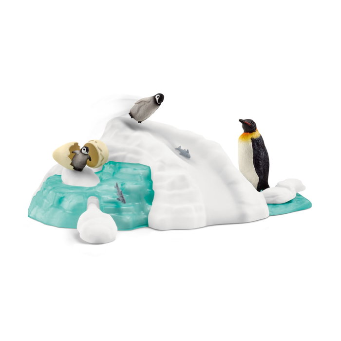 Schleich Familia de pingüinos en el témpano de hielo Wild Life 42661