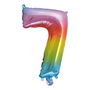 Party Time Globo Cifra 7 Arco Iris 35 cm