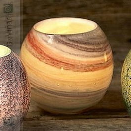 IMPULSE VENUS Candelabro redondo para vela, 10 cm de alto x 12.5 cm de diámetro