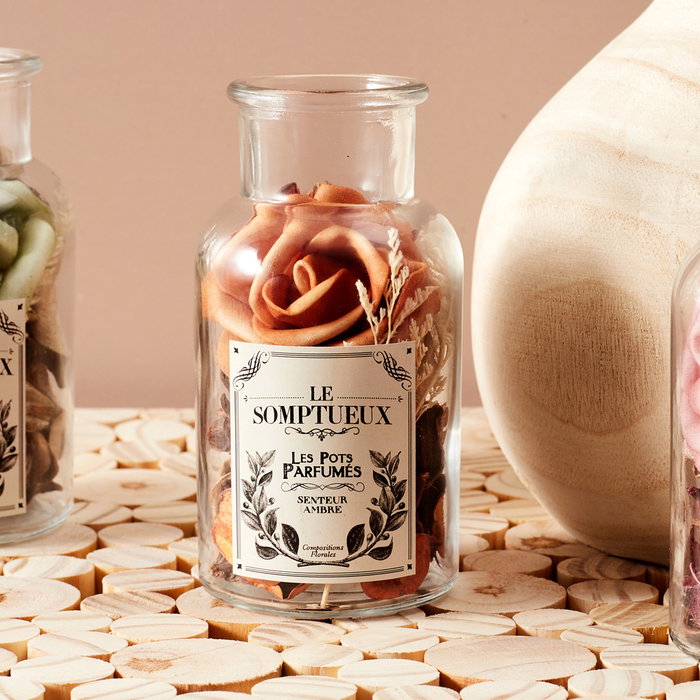 Home Deco Factory Frasco Popurrí Perfumado Colección Natural Vidrio/Cristal Máquina