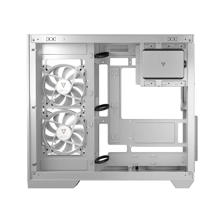 Modecom Volcano Panorama Apex ARGB 7F Midi Tower Blanca con Ventiladores ARGB y Panel USB-C