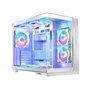 Modecom Volcano Panorama Apex ARGB 7F Midi Tower Blanca con Ventiladores ARGB y Panel USB-C