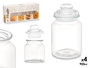 Vivalto Set 4 Tarros Tapa Vidrio Transparente 900ml 46x20x11.5cm (Set de 8)