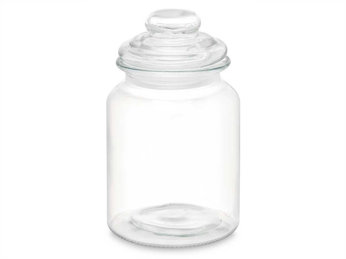 Vivalto Set 4 Tarros Tapa Vidrio Transparente 900ml 46x20x11.5cm (Set de 8)