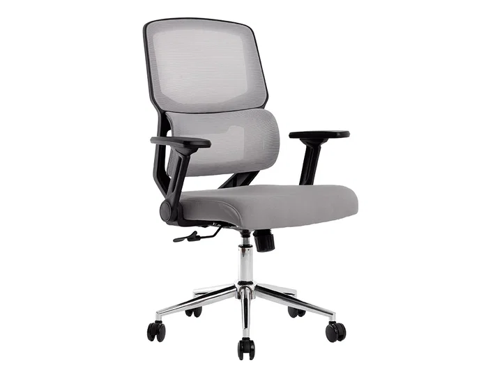 Q-connect Silla de Oficina Lucca Malla Base Metálica Premium Color Negro Gris