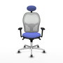 PIQUERAS Y CRESPO Silla de oficina Jorquera Azul claro y Blanco