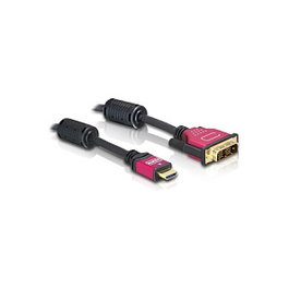DeLOCK Cable HDMI a DVI 1,8m Macho/Macho Dorado