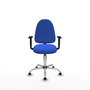 PIQUERAS Y CRESPO Silla de oficina Aýna Azul con Brazos 1D