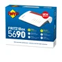 Fritz! 5690 Router Wi-Fi 7 (802.11be) Doble Banda 5760 Mbps con 2.5 Gigabit Ethernet, 4 Puertos LAN, WAN DSL/Ethernet, USB, Rojo y Blanco