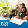 Fritz! 5690 Router Wi-Fi 7 (802.11be) Doble Banda 5760 Mbps con 2.5 Gigabit Ethernet, 4 Puertos LAN, WAN DSL/Ethernet, USB, Rojo y Blanco