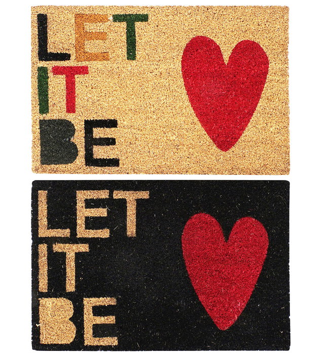 DKD Home Decor Felpudo Basicos Negro Marron Fibra coco Goma 40 x 1.5 x 60 cm Let it be (2 Unidades) DKD Home Decor Felpudo Basicos Negro Marron Fibra coco Goma 40 x 1.5 x 60 cm Let it be (2 Unidades)