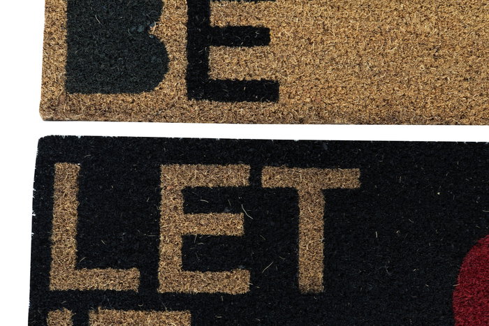 DKD Home Decor Felpudo Basicos Negro Marron Fibra coco Goma 40 x 1.5 x 60 cm Let it be (2 Unidades) DKD Home Decor Felpudo Basicos Negro Marron Fibra coco Goma 40 x 1.5 x 60 cm Let it be (2 Unidades)