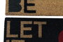 DKD Home Decor Felpudo Basicos Negro Marron Fibra coco Goma 40 x 1.5 x 60 cm Let it be (2 Unidades)