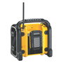 DeWALT DCR020-QW Radio Digital Portátil con DAB y FM, Pantalla LED Verde, Funciona con Batería 10.8-18V o Red, Color Negro y Amarillo