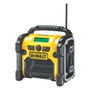 DeWALT DCR020-QW Radio Digital Portátil con DAB y FM, Pantalla LED Verde, Funciona con Batería 10.8-18V o Red, Color Negro y Amarillo