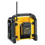 DeWALT DCR020-QW Radio Digital Portátil con DAB y FM, Pantalla LED Verde, Funciona con Batería 10.8-18V o Red, Color Negro y Amarillo