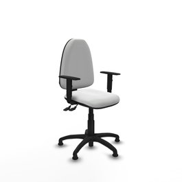 PIQUERAS Y CRESPO Silla de oficina Aýna Blanca con Brazos 1D