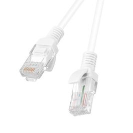 Lanberg Cable de Red LAN-1006-2M-W Cat.6 UTP Latiguillo 2 Metros (200 cm) Color Blanco para Redes Gigabit