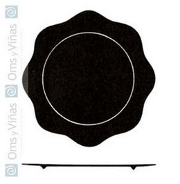 Carnival Negro Plato Ondas 30cm