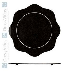 Carnival Negro Plato Ondas 30cm Carnival Negro Plato Ondas 30cm