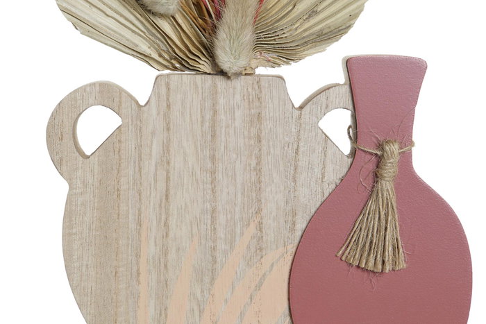 DKD Home Decor Decoración MDF 18x4x36 Natural y Terracota DKD Home Decor Decoración MDF 18x4x36 Natural y Terracota