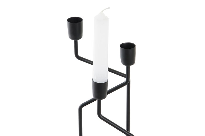 DKD Home Decor Candelabro Moderno Negro 12 x 27.5 x 12 cm (4 Unidades) DKD Home Decor Candelabro Moderno Negro 12 x 27.5 x 12 cm (4 Unidades)
