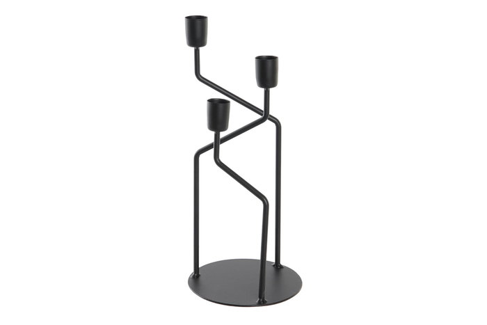 DKD Home Decor Candelabro Moderno Negro 12 x 27.5 x 12 cm (4 Unidades) DKD Home Decor Candelabro Moderno Negro 12 x 27.5 x 12 cm (4 Unidades)