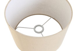 DKD Home Decor Pantalla Beige Lino Metal 40x28x40 cm Set de 3