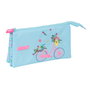 Estuche Escolar Safta Bicicleta Azul 22 x 12 x 3 cm