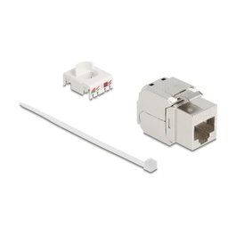 DeLOCK 90683 Módulo Keystone RJ45 para LSA Cat.8.1 STP Plata