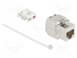 DeLOCK 90683 Módulo Keystone RJ45 a LSA Cat.8.1 STP Plata
