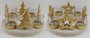 DKD Home Decor Portavelas de Madera y Cristal con 4 Vasos