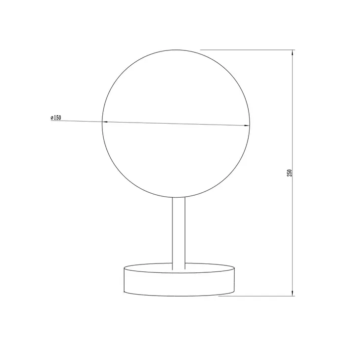 Lámpara de Mesa Metal y Cristal Garoua SKD-T1016