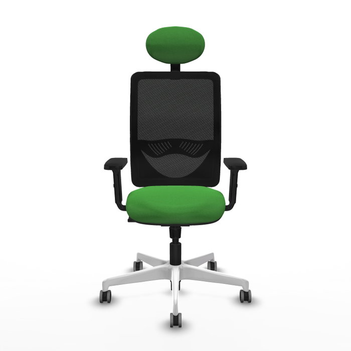 PIQUERAS Y CRESPO Silla de oficina Zulema con mecanismo Sincro, verde y negro
