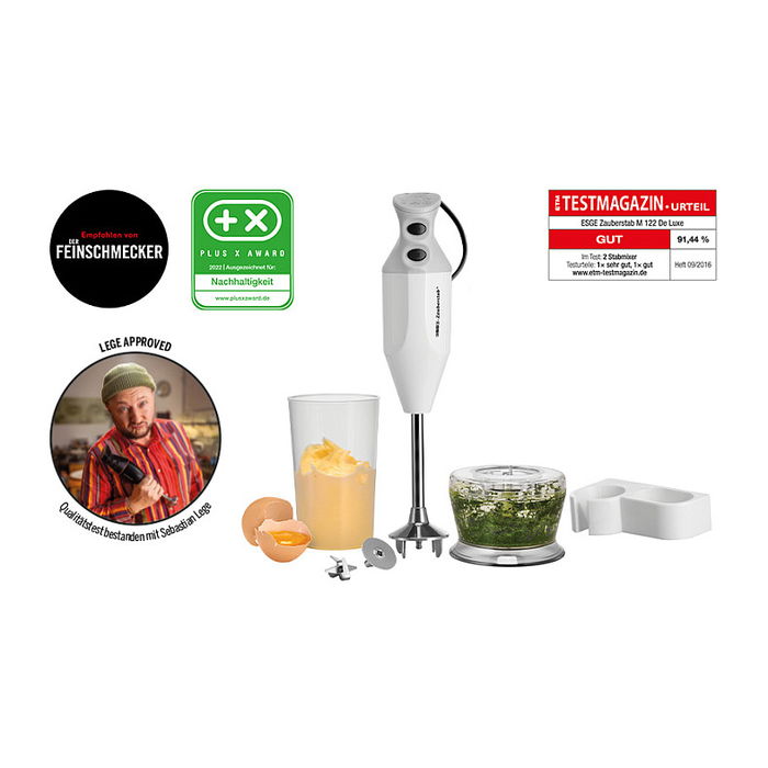 ESGE Batidora de Inmersión M 122 de Luxe, 140W, Blanco