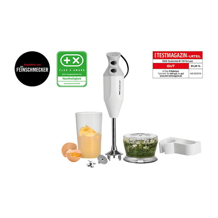 ESGE Batidora de Inmersión M 122 de Luxe, 140W, Blanco