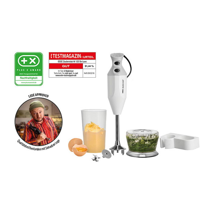 ESGE Batidora de Inmersión M 122 de Luxe, 140W, Blanco