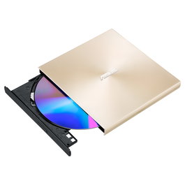 ASUS ZenDrive U8M SDRW-08U8M-U - Grabadora DVD Externa USB-C, Compatible con M-DISC, Color Oro/Negro, para Sobremesa y Portátil