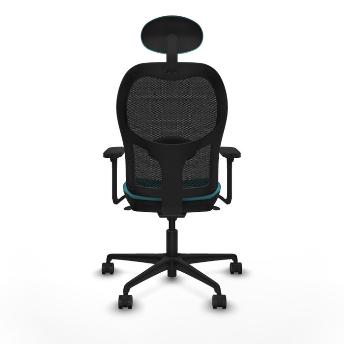 PIQUERAS Y CRESPO Silla de oficina Jorquera con mecanismo Sincro, Tela Turquesa y Malla Negra PIQUERAS Y CRESPO Silla de oficina Jorquera con mecanismo Sincro, Tela Turquesa y Malla Negra