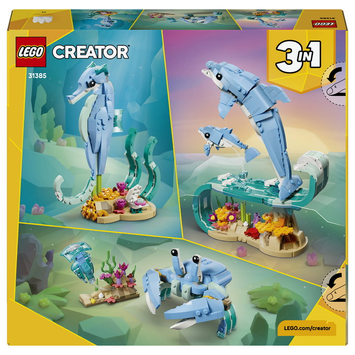 LEGO Creator 3 en 1 Animales Marinos: Hermosos Delfines 31385 LEGO Creator 3 en 1 Animales Marinos: Hermosos Delfines 31385