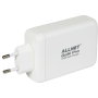 ALLNET Cargador de red GaN 130W con 1x USB-A QC y 3x USB-C PD (EU PLUG)