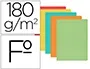 GIO Subcarpeta de archivo de cartulina 180 g/m², colores surtidos, tamaño folio (215x315 mm), paquete de 50 unidades, certificado Blue Angel