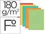 GIO Subcarpeta de archivo de cartulina 180 g/m², colores surtidos, tamaño folio (215x315 mm), paquete de 50 unidades, certificado Blue Angel